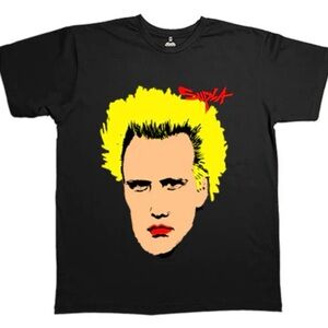 Black Graphic T-Shirt - Punk - Supla - Brazilian Musician Punk Singer - Medium